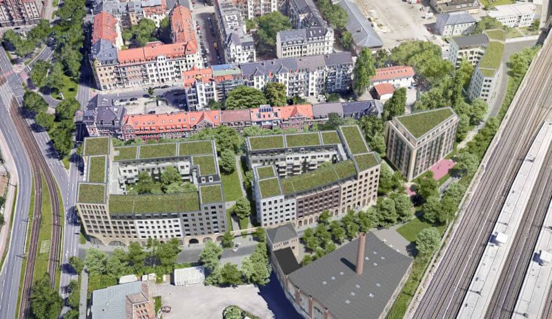 Das Quartier „Wohnen am Kulturgleis“ in Dresden
